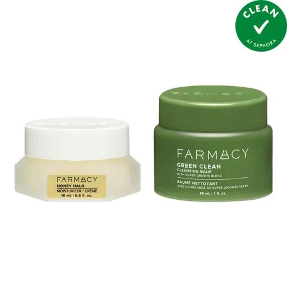 Farmacy Green Clean Meltaway Cleansing Balm + Honey Halo Mini Travel Set NIB